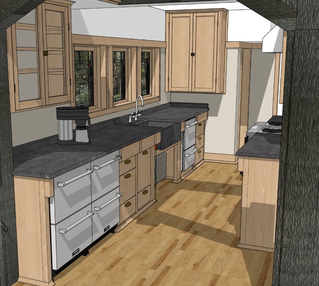  A kitchen rendering example of our CAD drawings